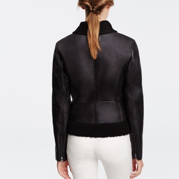 Ann Taylor Faux Leather Shearling Jacket - Picture 4 of 5